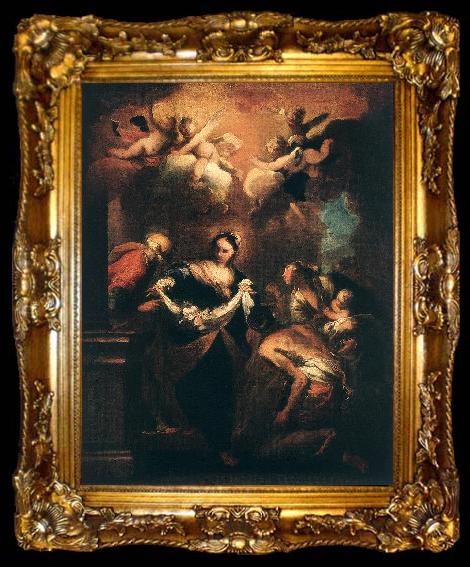 framed  CASTELLO, Valerio The Miracle of the Roses dfg, ta009-2